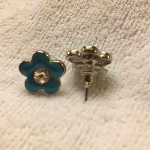 Blue Flower Earrings - Picture 1 of 1